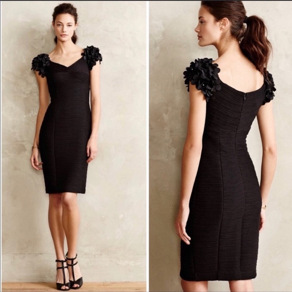 Maeve Dresses & Skirts - Anthropology Maeve Viala Black Floral Dress